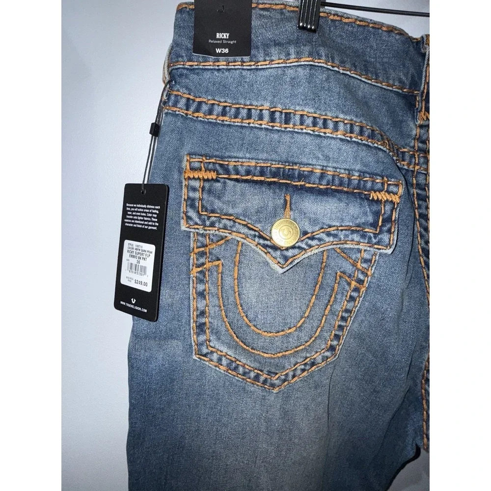 TRUE RELIGION RICKY SUPER‎ QT FLAP SIZE 36